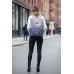 Freak Street Handmade Eco-Friendly Woven Cotton Backpack: Artisan Textured Daypack with Mushroom Embroidery Detail FSGI-58