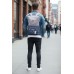 Freak Street Handmade Eco-Friendly Woven Cotton Backpack: Artisan Textured Daypack with Mushroom Embroidery Detail FSGI-58