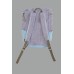 Freak Street Handmade Eco-Friendly Woven Cotton Backpack: Artisan Textured Daypack with Mushroom Embroidery Detail FSGI-58