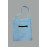 Blue Herringbone Canvas Tote Bag with Zipper Pocket – Durable Reusable Shoulder Bag RS-09