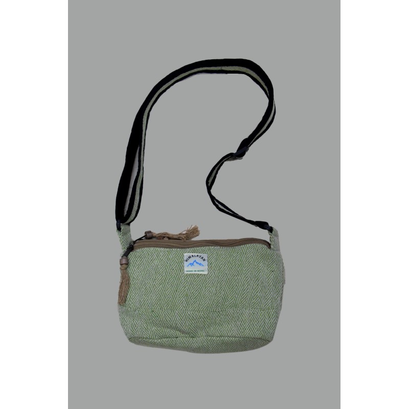Eco-Friendly Cotton Crossbody Bag with Adjustable Strap - Boho Himalayan Style FSGI-43