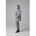Unisex Grey & White Plaid Longline Blazer Coat - Checked Outerwear BLC-01