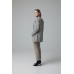 Unisex Grey & White Plaid Longline Blazer Coat - Checked Outerwear BLC-01