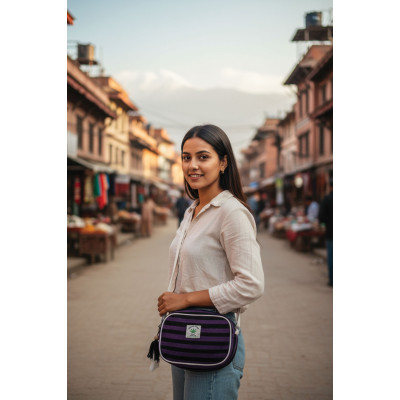 Eco-Friendly Hemp & Cotton Crossbody and Shoulder Bag Rs-03