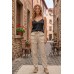 Unisex Off-White Hemp Cargo Trousers – Relaxed Fit Drawstring Pants HCT-05