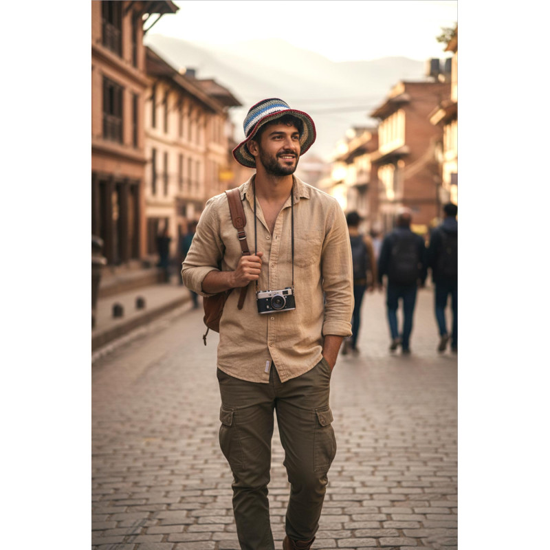 Natural Hemp Sun Hat – Unisex Eco-Friendly Packable Travel Hat H.H-07H