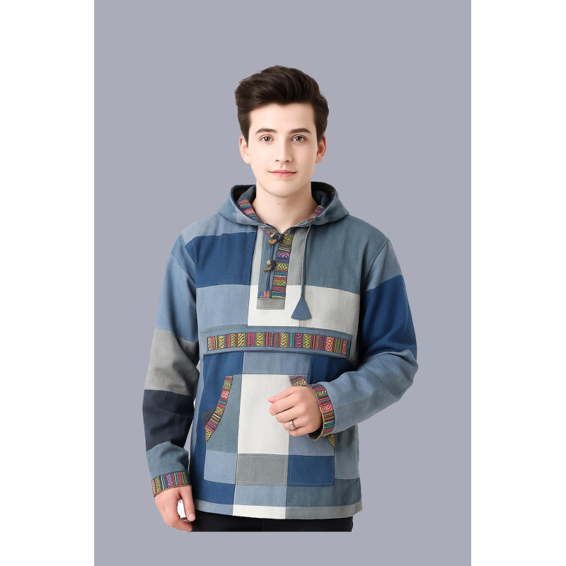 Multicolor Hooded Shirt for Men with Front Pockets – Stylish & Comfortable Fit RNG-07