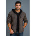 Textured Striped Boho Jacket with Hood HP-01