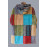 Handmade Patchwork Fleece Jacket - Colorful Design S-46
