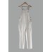 Stylish Women’s Linen Jumpsuit Overalls | Casual Straight-Leg Dungarees Outfit SN-12