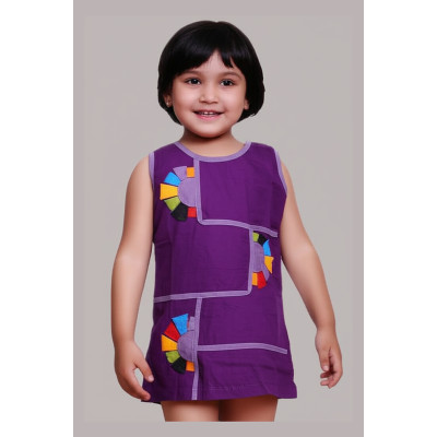 Eye-Catching Geometric Patchwork Kids T-shirt NBD-06