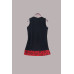 Kids Sleeveless T-shirt with Circle Appliqués and Floral Design NBD-12