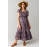 Women's Floral Tiered Midi Dress | Ruffled Short Sleeve Summer Sundress DR-23