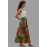 Unique Patchwork Ruffle Skirt with Asymmetrical Hem - Artisanal Boho Style SK-04