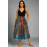 Hippie Style Tiered Bohemian Skirt - Multi-Color Paisley & Floral Print SK-08