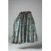 Abstract Floral Print Pleated Skirt - Women's Mid-Calf Flowy Skirt SK-17