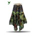 Women’s Boho Patchwork Maxi Skirt Hippie Handcrafted Asymmetrical Skirt with Fringe & Geometric Print FSGI-16