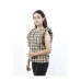 Black/Yellow Checkered Sleeveless Top for Women – Summer Ready BGHB - 58