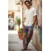 Bohemian Patchwork Hippie Trousers | Unisex Rainbow Festival Pants FSGI-10
