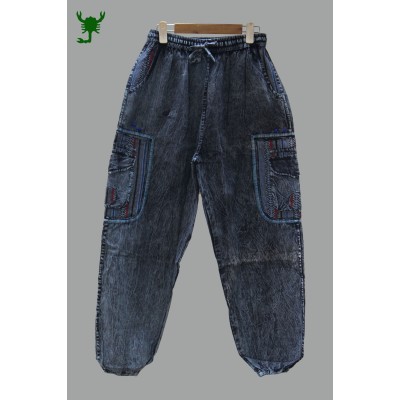 Ethnic Tribal Print Cotton Harem Trousers for Men/Women - Loose Fit Boho Pants U-56
